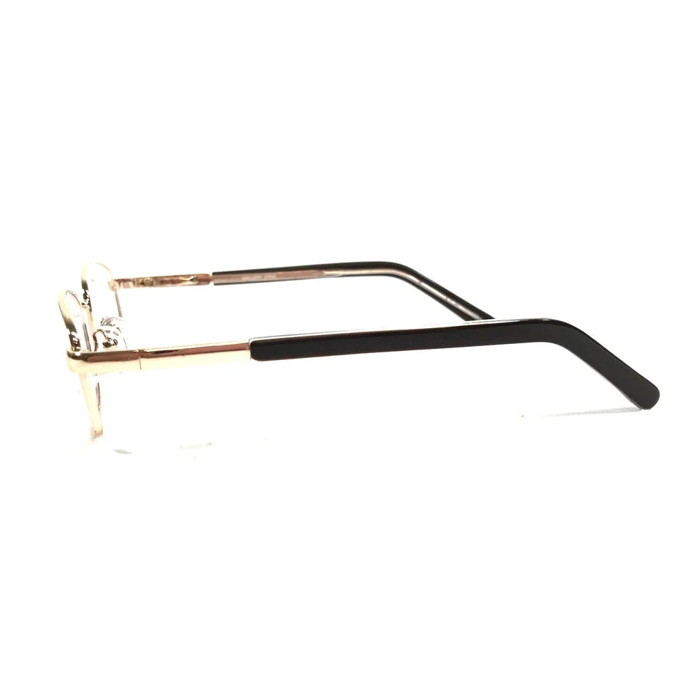 Gallery Eyeglasses Frames CHAZ YG Yellow Gold Rectangle Wire Rim 52-18-140